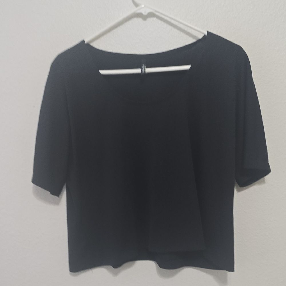 Babette San Francisco Croppe, Boxy Blouse Black M